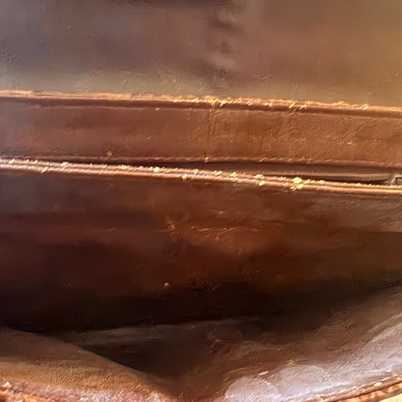 Vintage Neiman Marcus Snakeskin Leather Envelope Bag in Brown - Picture 7 of 8